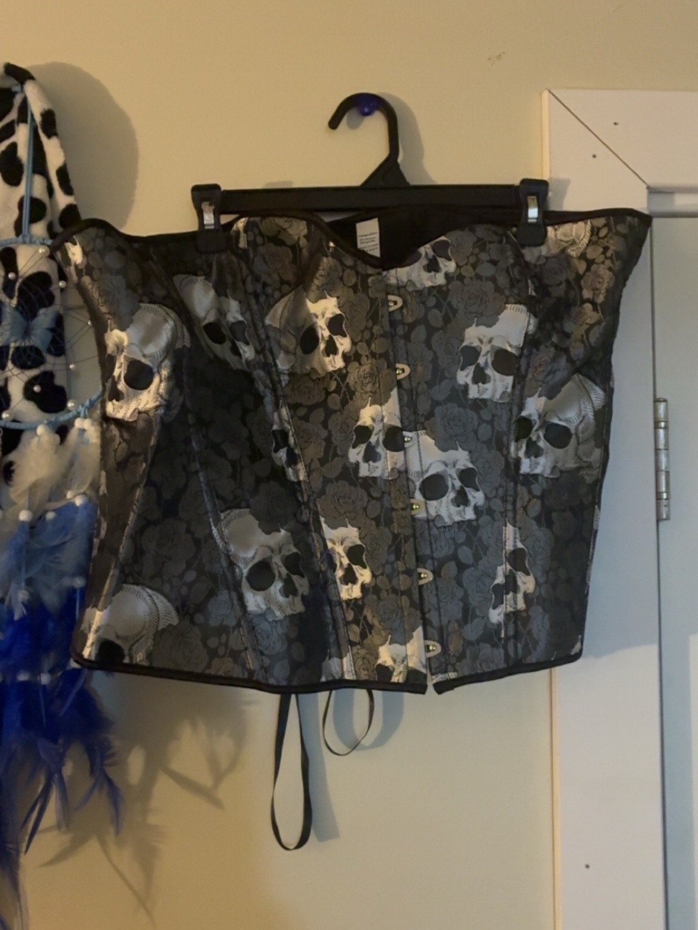 Black Skull Print Corset